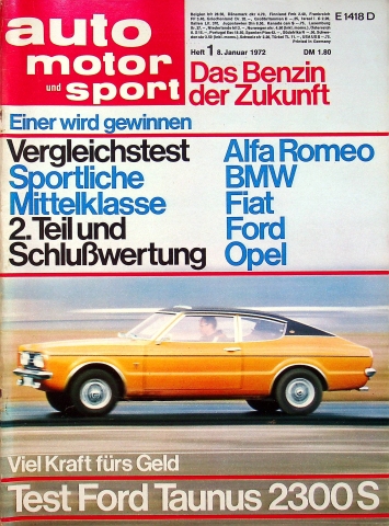Deckblatt Auto Motor und Sport (01/1972)